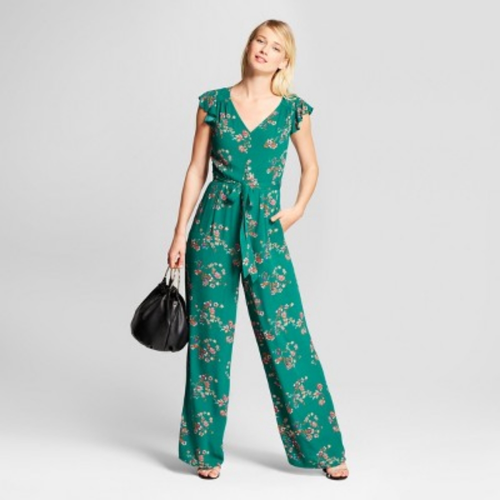 Floral Belted Jumpsuit